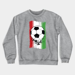 Vintage Iranian Flag with Football // Iran Soccer Crewneck Sweatshirt